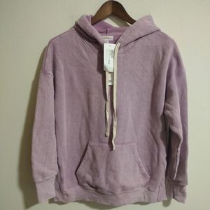 Evereve Sundry Mineral Wash Slit Hoodie